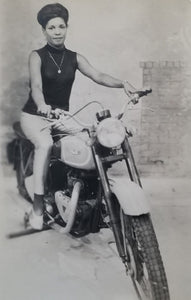 Woman on motorcycle